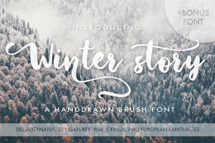 Winter story Font preview